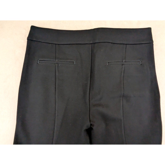 By Anthropologie sz 16 Ponte Knit Pants black slits at front of legs 0268 - Picture 5 of 5